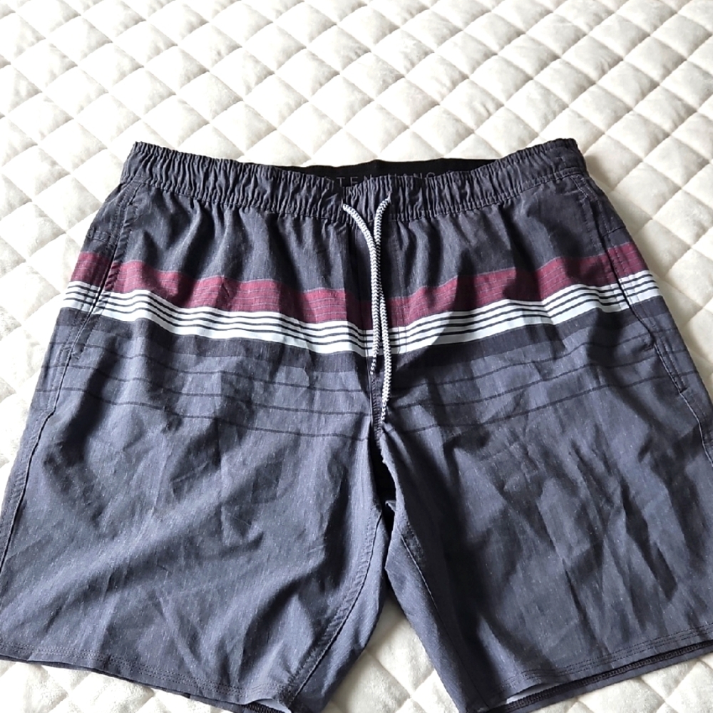 Hang Ten Black and Red Board Shorts with Relaxed Fit